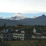 mountain behind houses