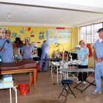 classroom refitted into a dental area