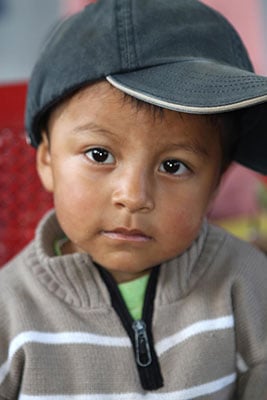 young boy with hat