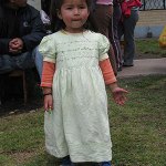 young girl in a dress