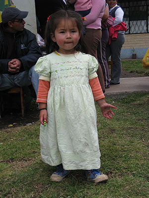 young girl in a dress