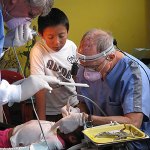 child receiving dental care