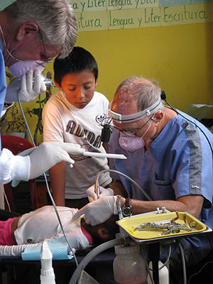 child receiving dental care