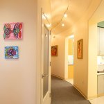 Hallway with doors open