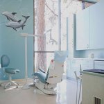 hallway view of the blue dental suite