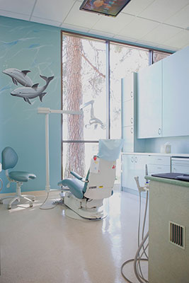 hallway view of the blue dental suite