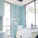 tv in the blue dental suite