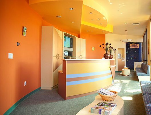 Front desk with sunlight
