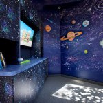 room painted with planets and stars