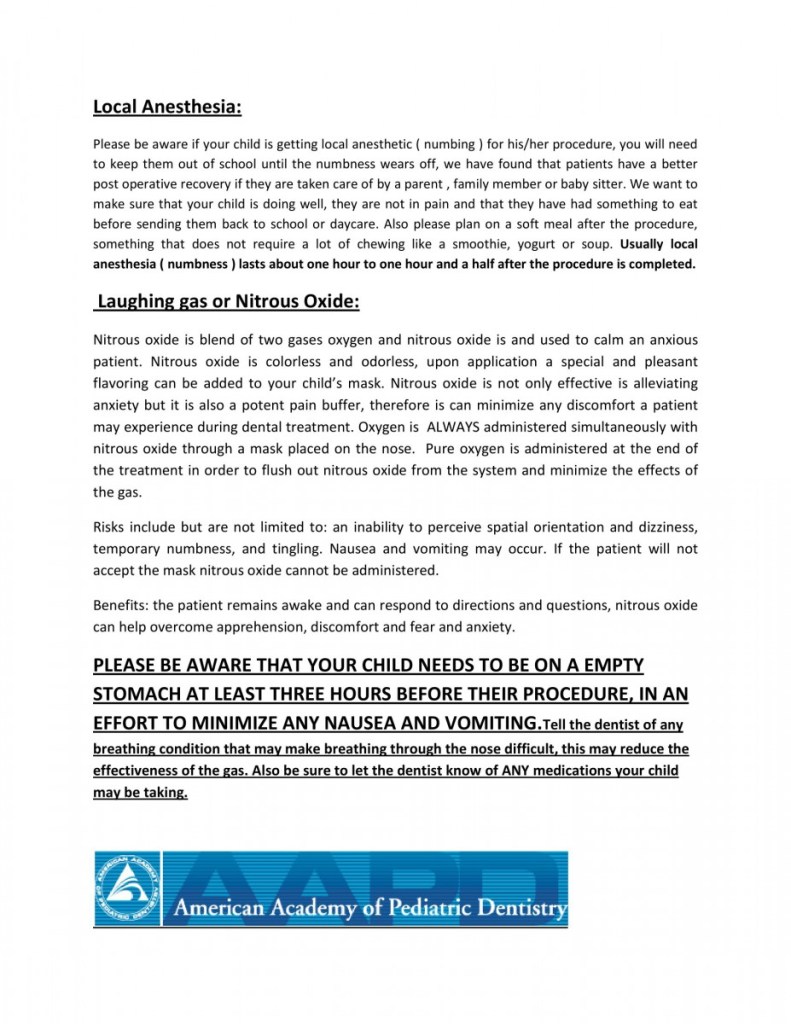 before nitrous oxide homecare instructions