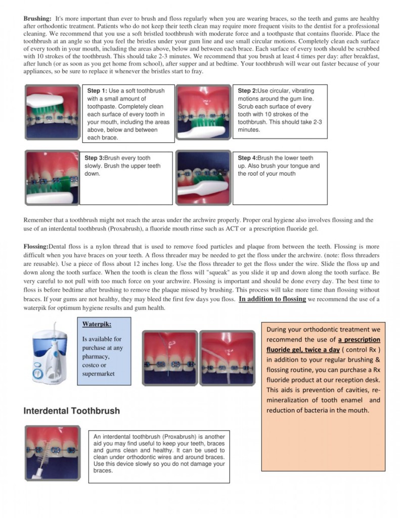 ortho hygiene homecare instructions