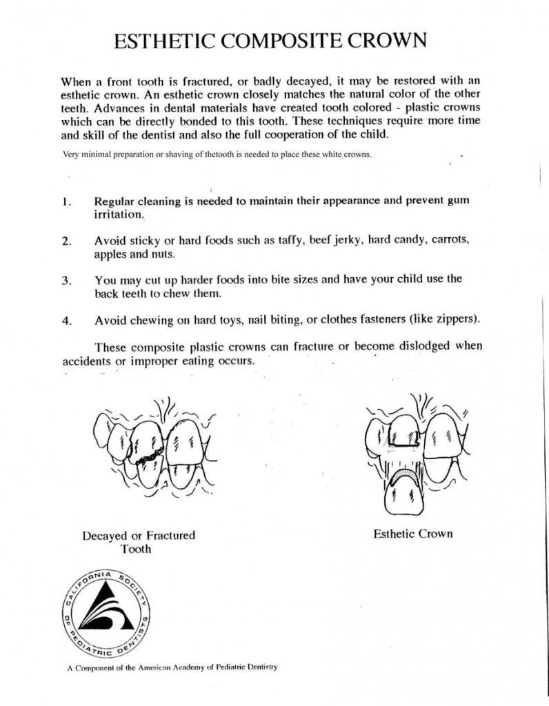 before white crowns homecare instructions