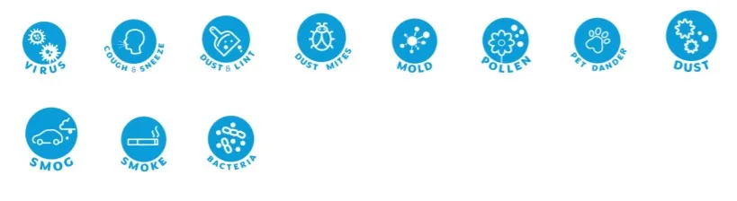 particles that are filtered out with the filtration system