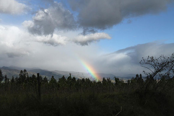 landscape photo of sky with a rainbow