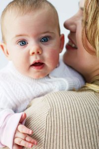woman holding a baby